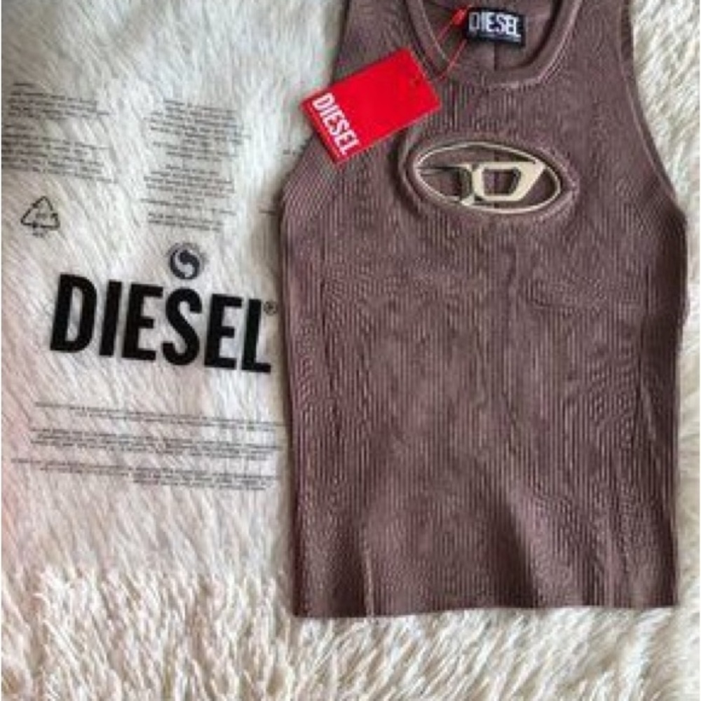 brown Diesel Sleeveless Tank Top - Picture 4 of 5